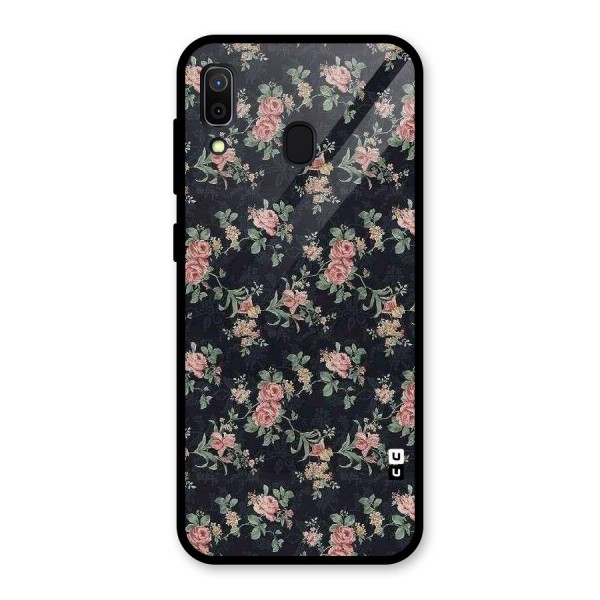 Bloom Black Glass Back Case for Galaxy A30