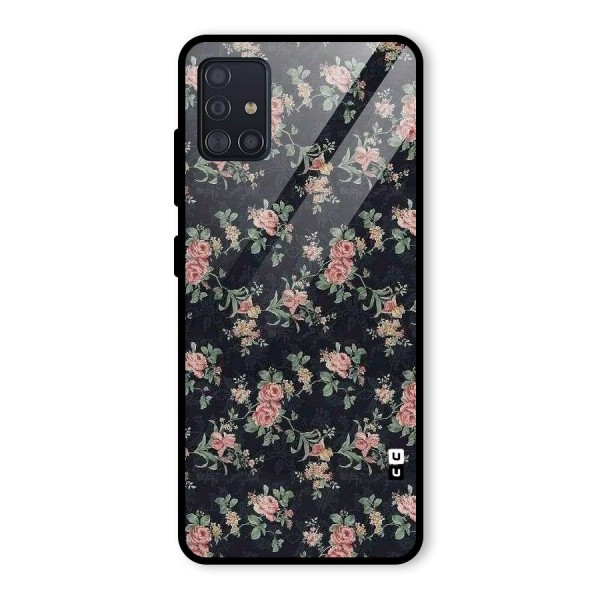 Bloom Black Glass Back Case for Galaxy A51