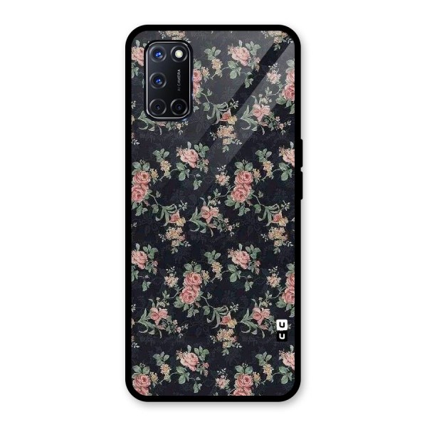 Bloom Black Glass Back Case for Oppo A52