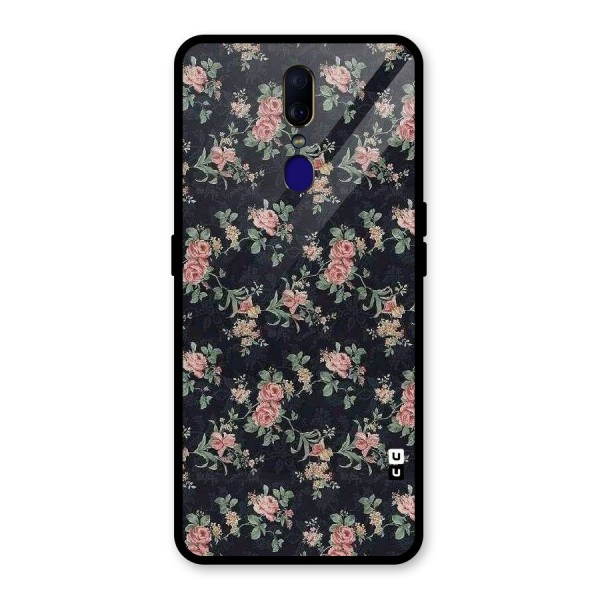 Bloom Black Glass Back Case for Oppo F11