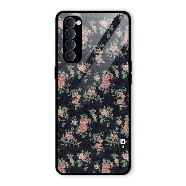 Bloom Black Glass Back Case for Oppo Reno4 Pro