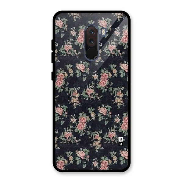 Bloom Black Glass Back Case for Poco F1