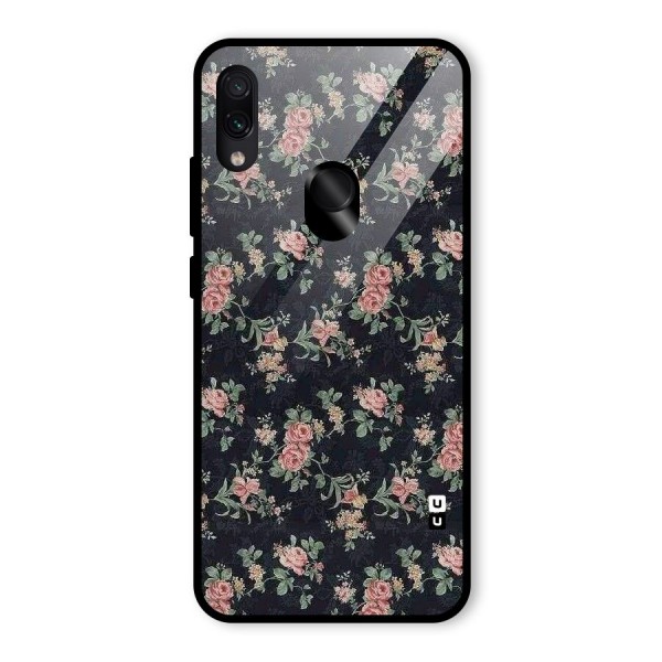 Bloom Black Glass Back Case for Redmi Note 7