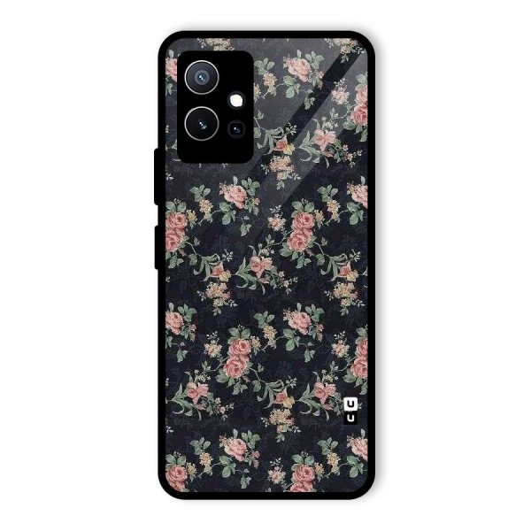 Bloom Black Glass Back Case for Vivo T1 5G