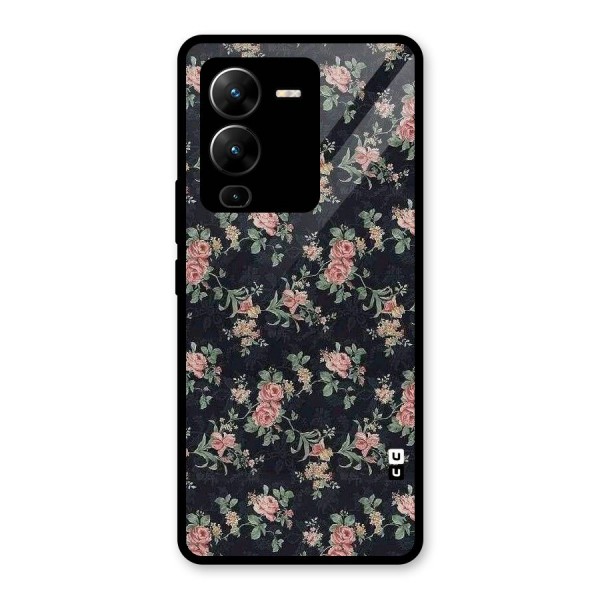 Bloom Black Glass Back Case for Vivo V25 Pro