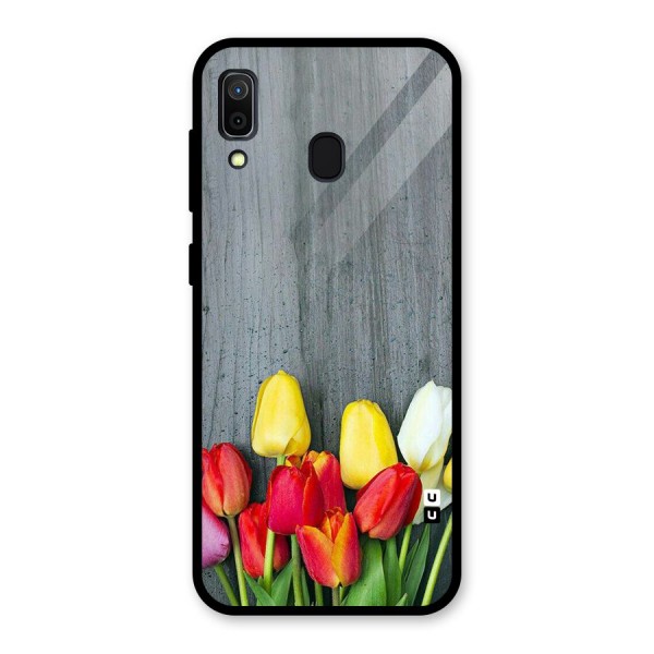 Bloom Grey Glass Back Case for Galaxy A30