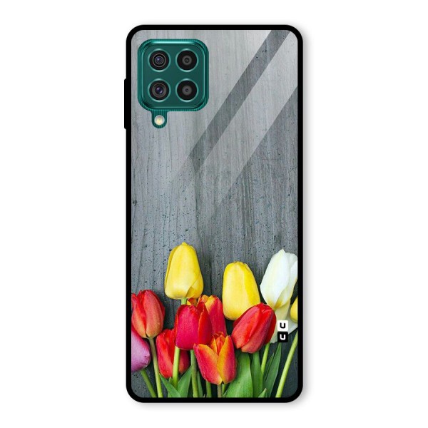 Bloom Grey Glass Back Case for Galaxy F62