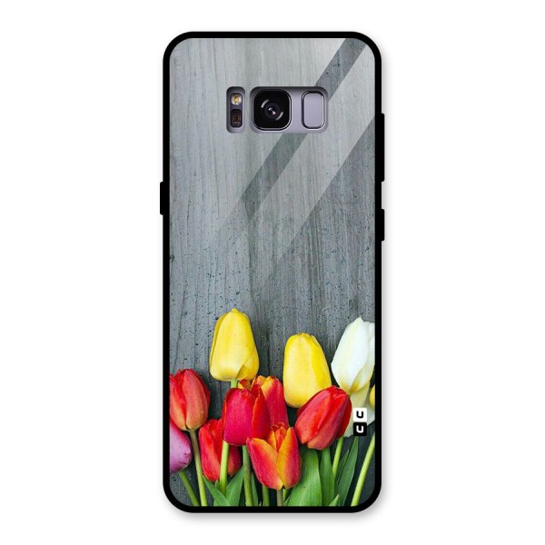 Bloom Grey Glass Back Case for Galaxy S8