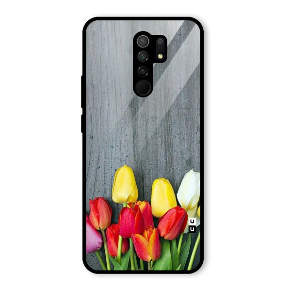 Bloom Grey Glass Back Case for Redmi 9 Prime