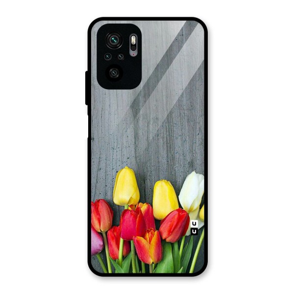 Bloom Grey Glass Back Case for Redmi Note 10