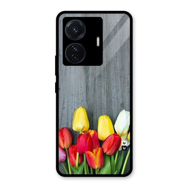 Bloom Grey Glass Back Case for Vivo T1 Pro