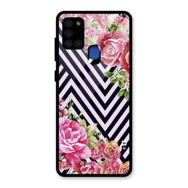 Bloom Zig Zag Glass Back Case for Galaxy A21s