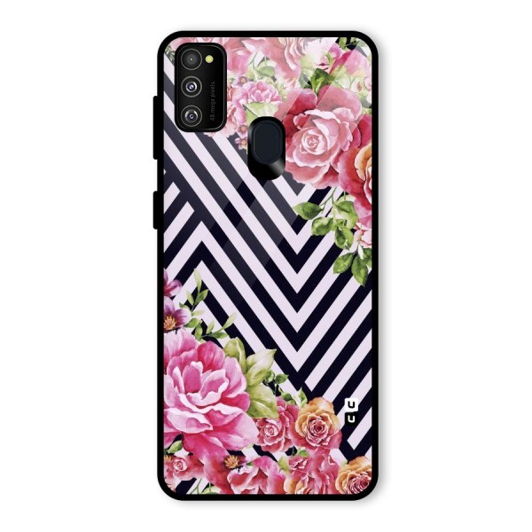 Bloom Zig Zag Glass Back Case for Galaxy M21