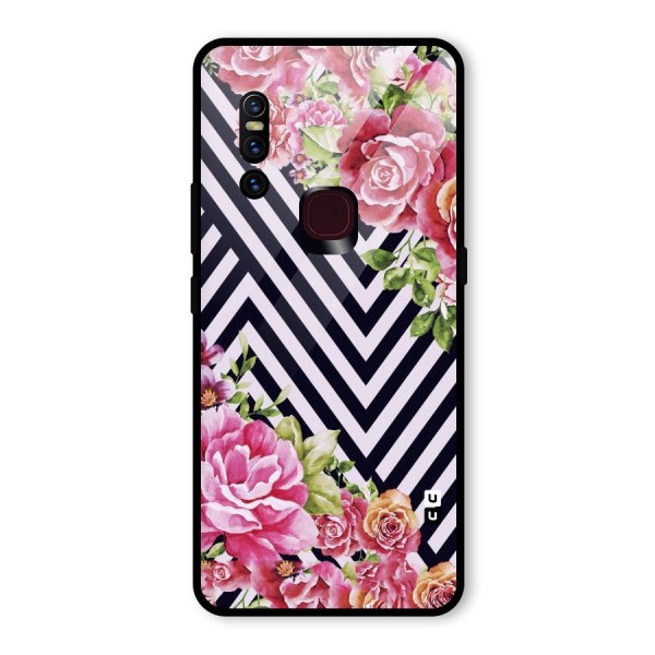 Bloom Zig Zag Glass Back Case for Vivo V15