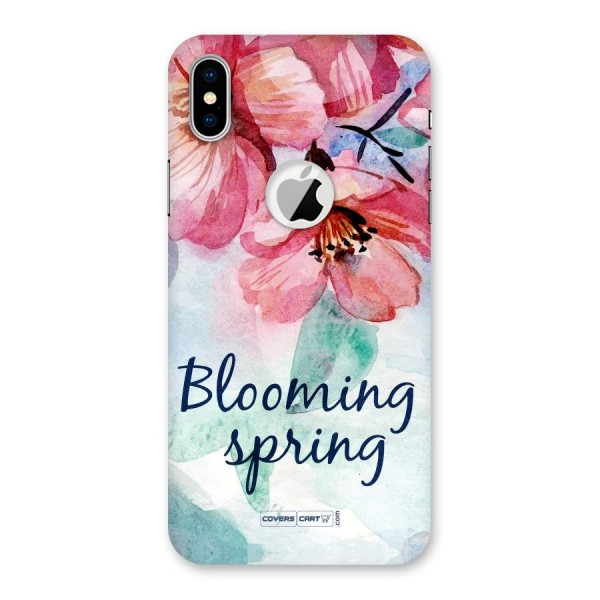 Blooming Spring Back Case for iPhone XS Logo Cut