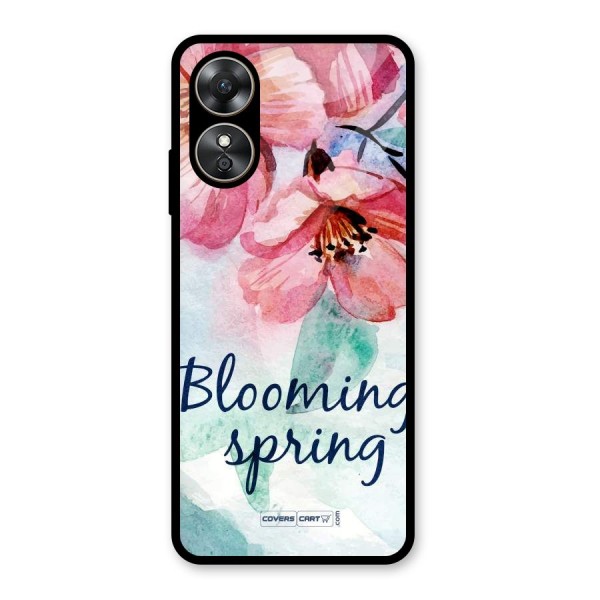 Blooming Spring Glass Back Case for Oppo A17