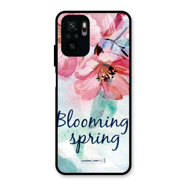 Blooming Spring Glass Back Case for Redmi Note 10