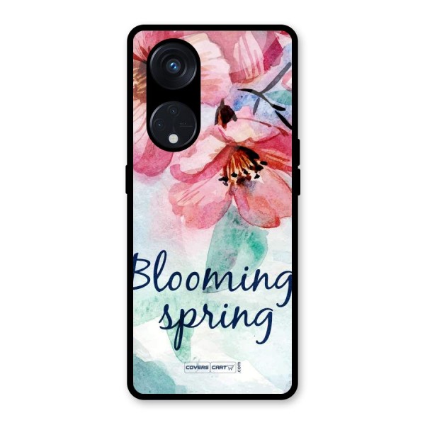 Blooming Spring Glass Back Case for Reno8 T 5G