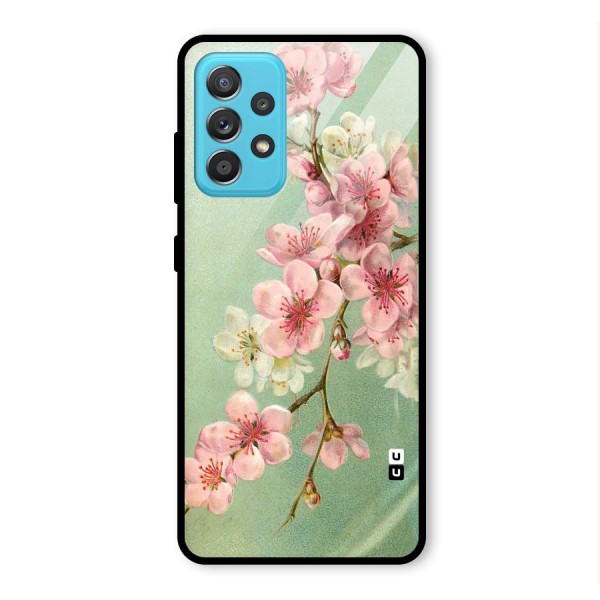 Blossom Cherry Design Glass Back Case for Galaxy A52