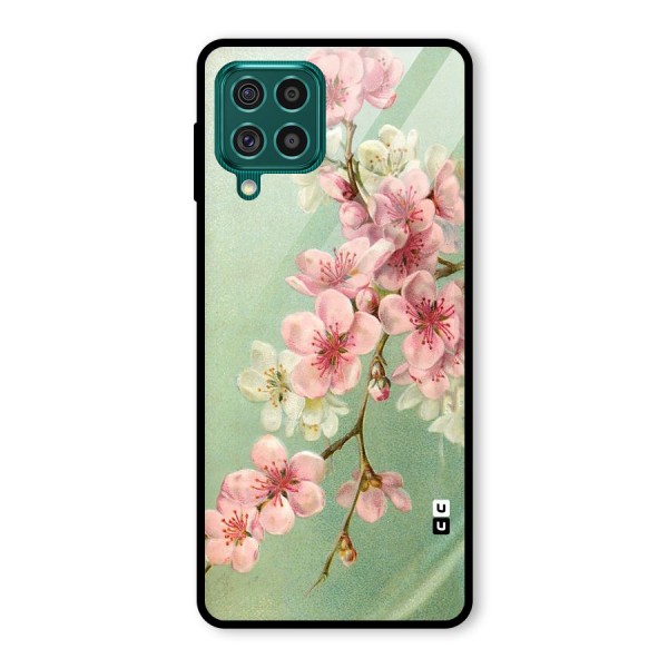 Blossom Cherry Design Glass Back Case for Galaxy F62