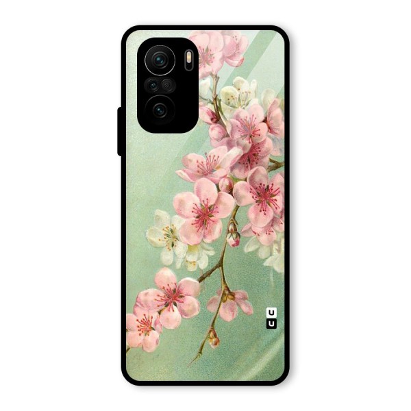 Blossom Cherry Design Glass Back Case for Mi 11x