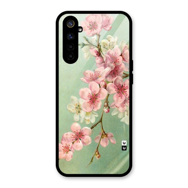 Blossom Cherry Design Glass Back Case for Realme 6i