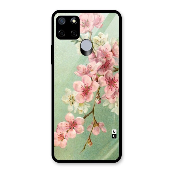 Blossom Cherry Design Glass Back Case for Realme C12