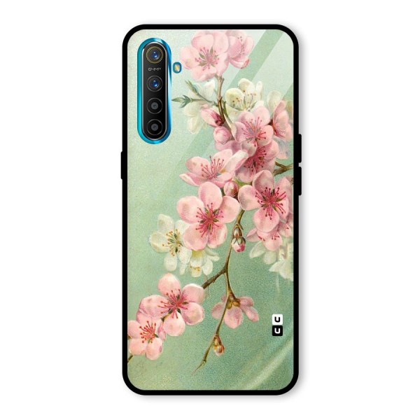 Blossom Cherry Design Glass Back Case for Realme XT