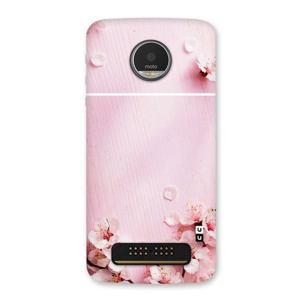 Blossom Frame Pink Back Case for Moto Z Play