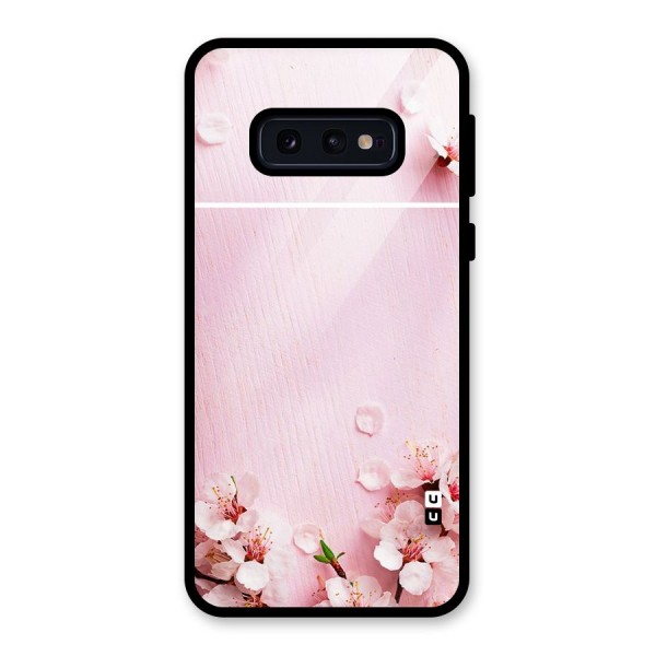 Blossom Frame Pink Glass Back Case for Galaxy S10e