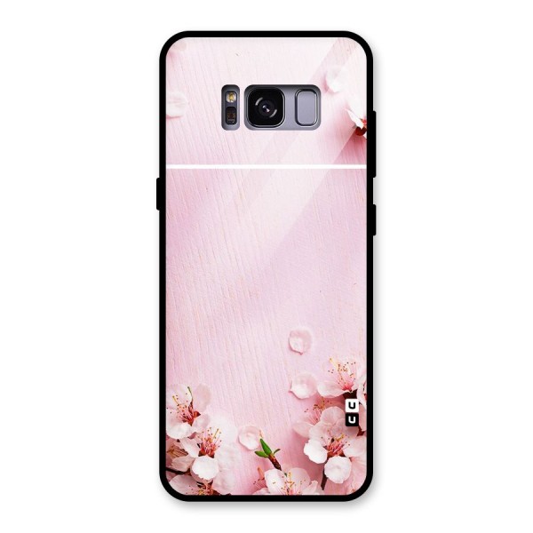 Blossom Frame Pink Glass Back Case for Galaxy S8