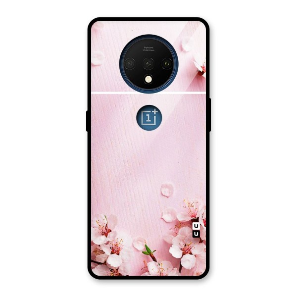 Blossom Frame Pink Glass Back Case for OnePlus 7T