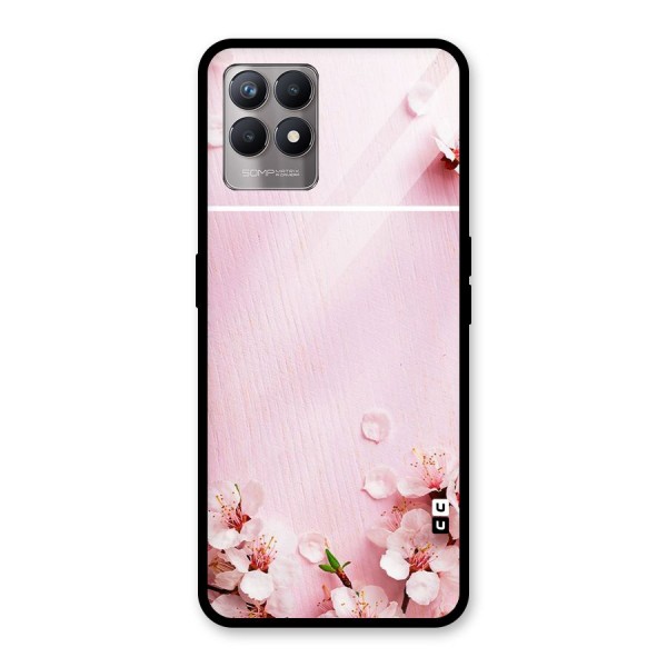 Blossom Frame Pink Glass Back Case for Realme 8i