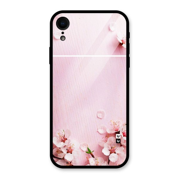 Blossom Frame Pink Glass Back Case for XR