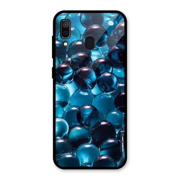 Blue Abstract Balls Glass Back Case for Galaxy A30