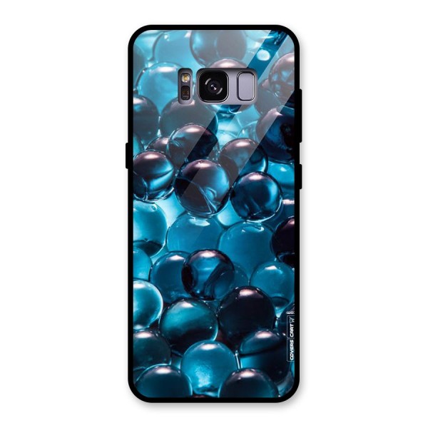 Blue Abstract Balls Glass Back Case for Galaxy S8