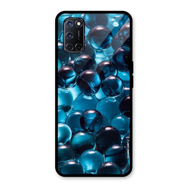 Blue Abstract Balls Glass Back Case for Oppo A52