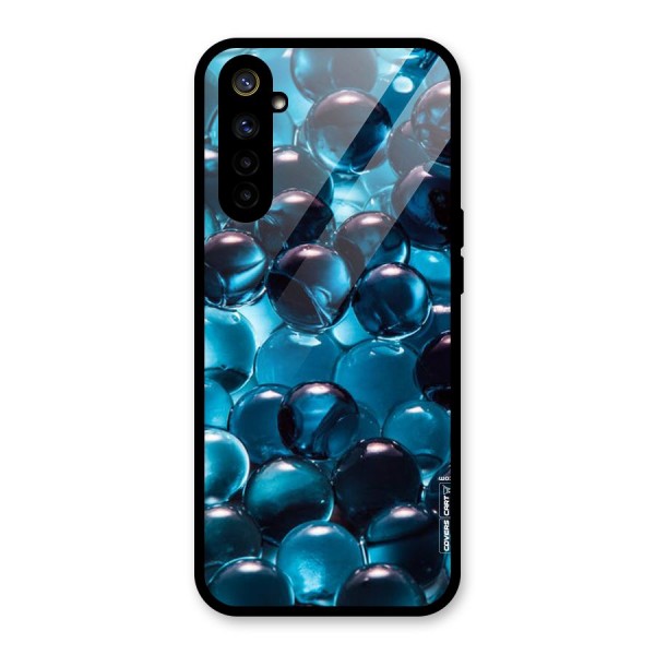 Blue Abstract Balls Glass Back Case for Realme 6