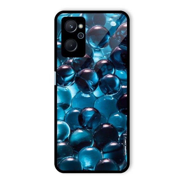 Blue Abstract Balls Glass Back Case for Realme 9i