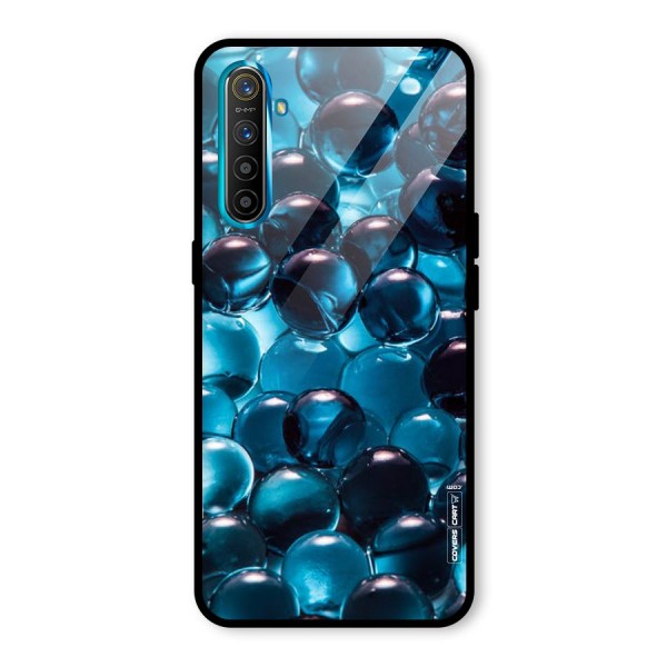 Blue Abstract Balls Glass Back Case for Realme XT