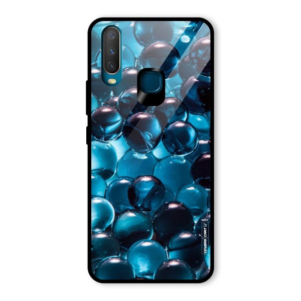 Blue Abstract Balls Glass Back Case for Vivo Y12