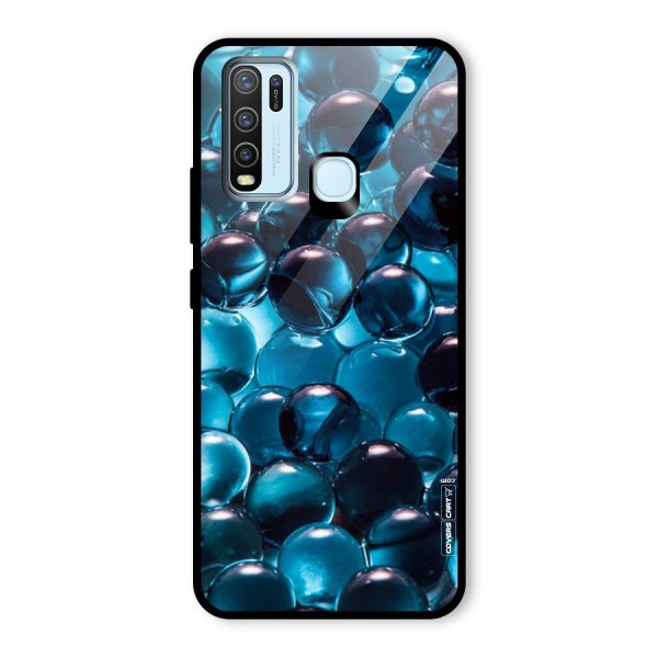 Blue Abstract Balls Glass Back Case for Vivo Y50