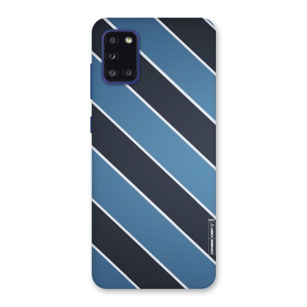 Blue Black Stripes Back Case for Galaxy A31