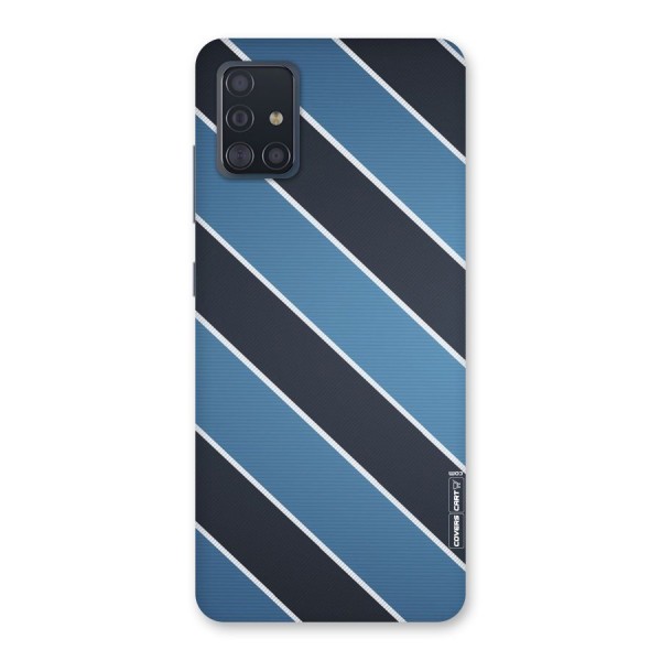 Blue Black Stripes Back Case for Galaxy A51