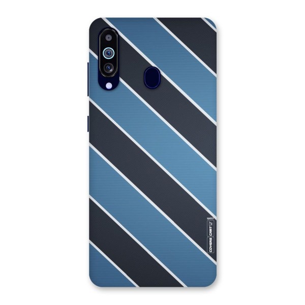 Blue Black Stripes Back Case for Galaxy A60