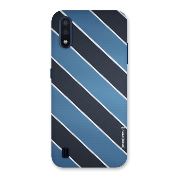 Blue Black Stripes Back Case for Galaxy M01