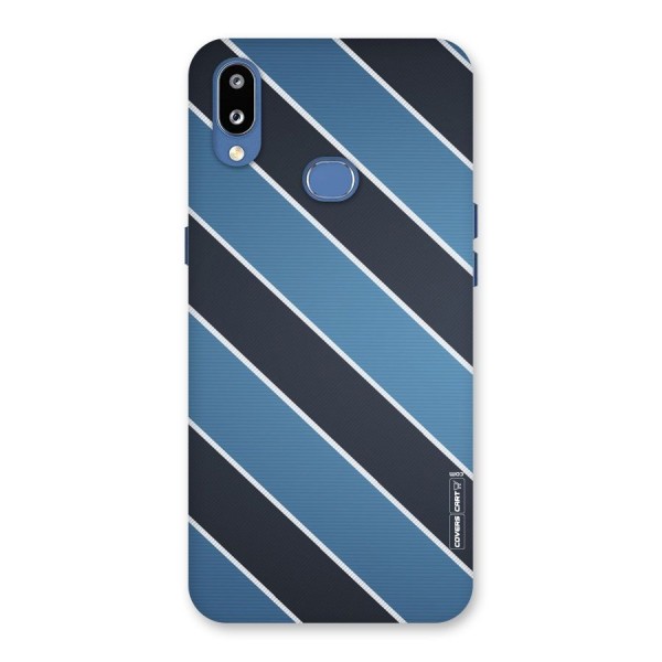 Blue Black Stripes Back Case for Galaxy M01s