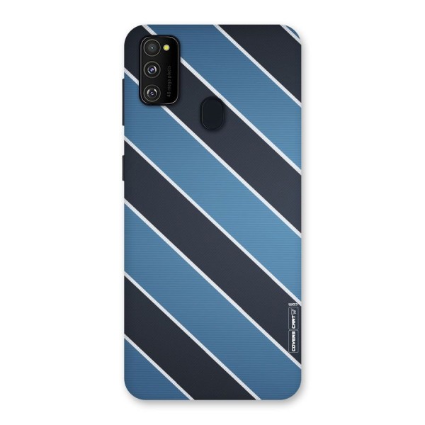 Blue Black Stripes Back Case for Galaxy M21