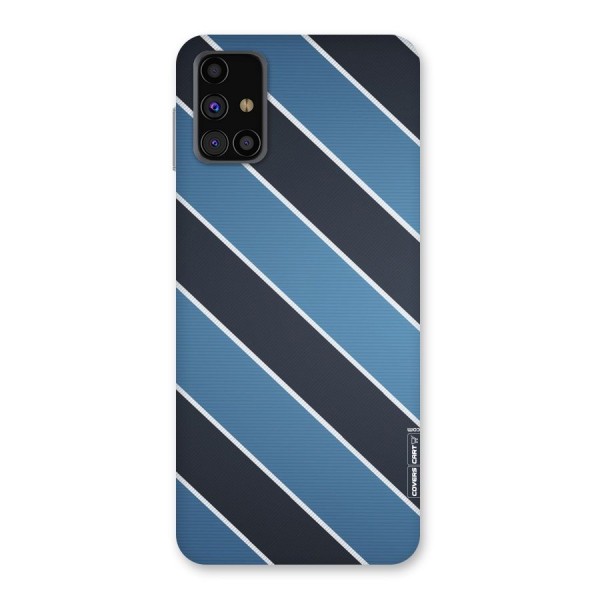 Blue Black Stripes Back Case for Galaxy M31s