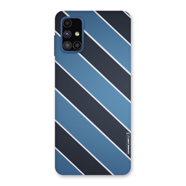 Blue Black Stripes Back Case for Galaxy M51